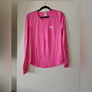 Pink Pajama Set With Long Sleeve Shirt And Sweatpants